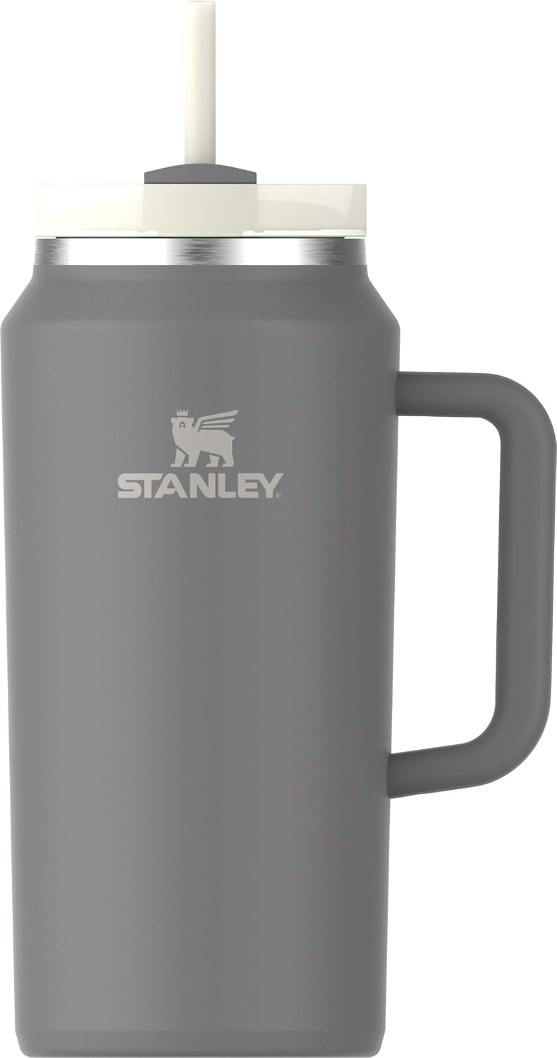 STANLEY Quencher H2.0 Tumbler with Handle & Straw 64 oz, Flowstate 3-Position Lid Insulated Stainless Steel Cup, BPA-Free – Stone