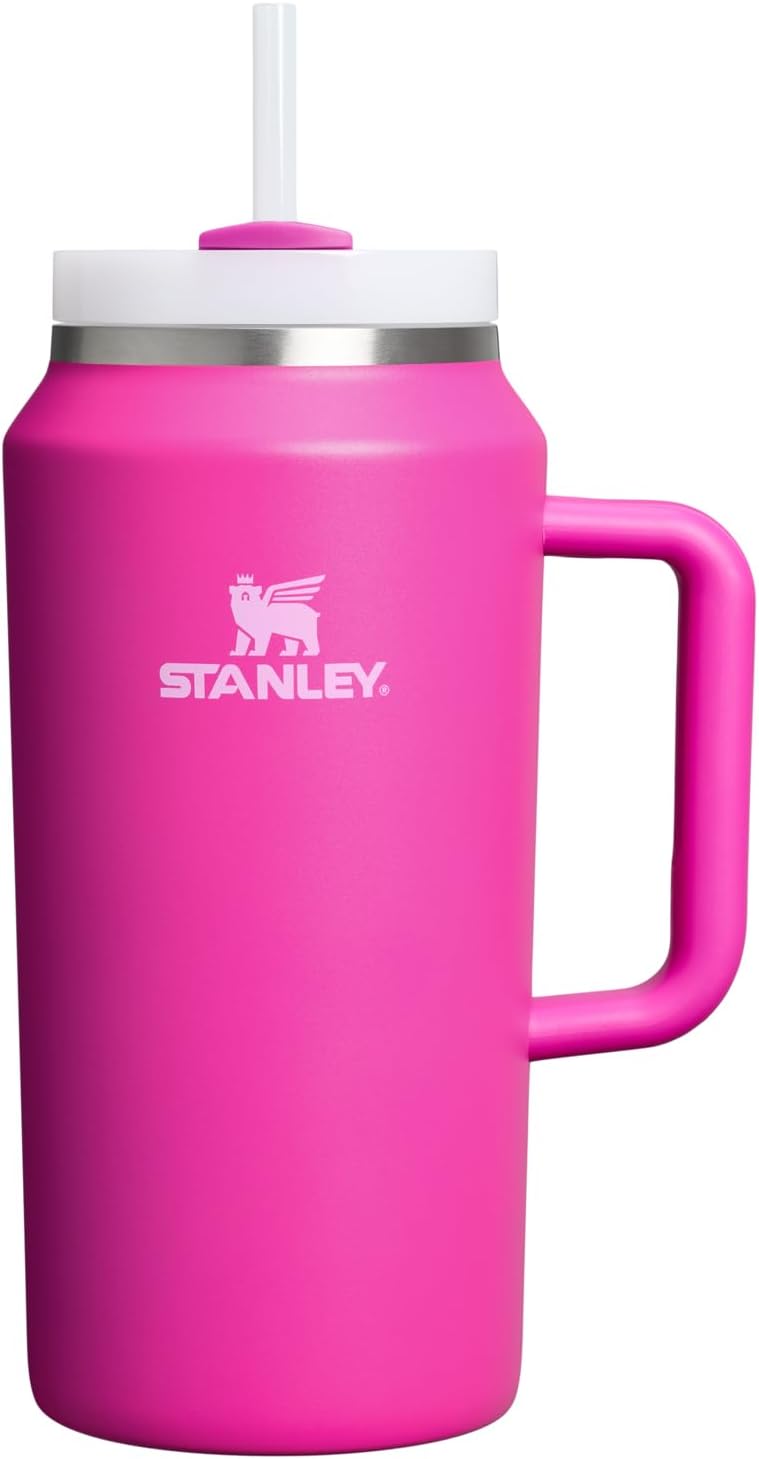 STANLEY Quencher H2.0 Tumbler with Handle & Straw 64 oz, Flowstate 3-Position Lid Insulated Stainless Steel Cup, BPA-Free – Violet Blossom