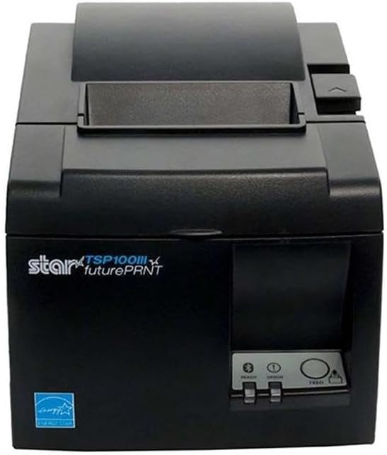 Star Micronics Thermal Printer TSP143IIIBi2 GY US Thermal, Cutter, Bluetooth iOS, Android and Windows, Gray, Int PS