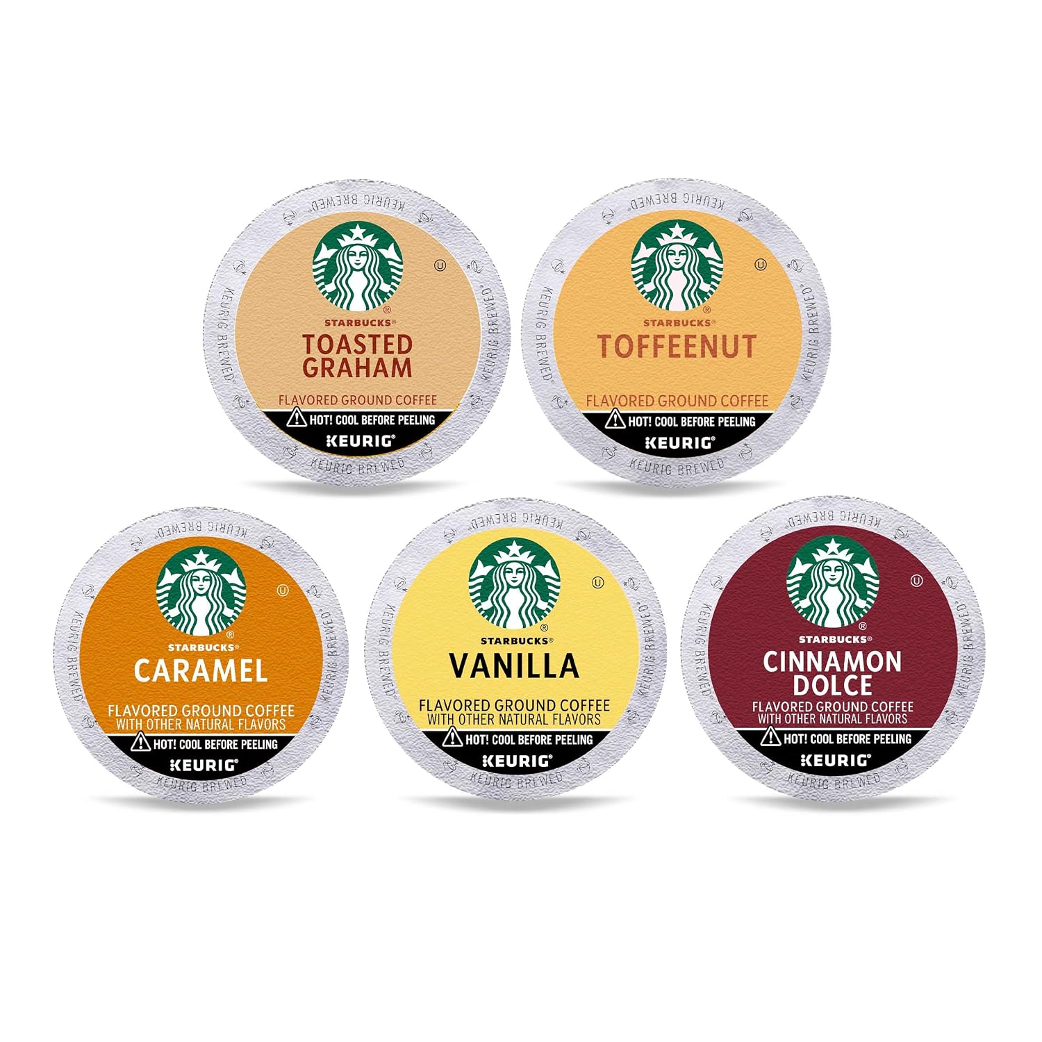 Starbucks K-Cup Coffee Pods—Flavored Coffee—Variety Pack for Keurig Brewers—Naturally Flavored— Arabica—1 box (40 pods total)