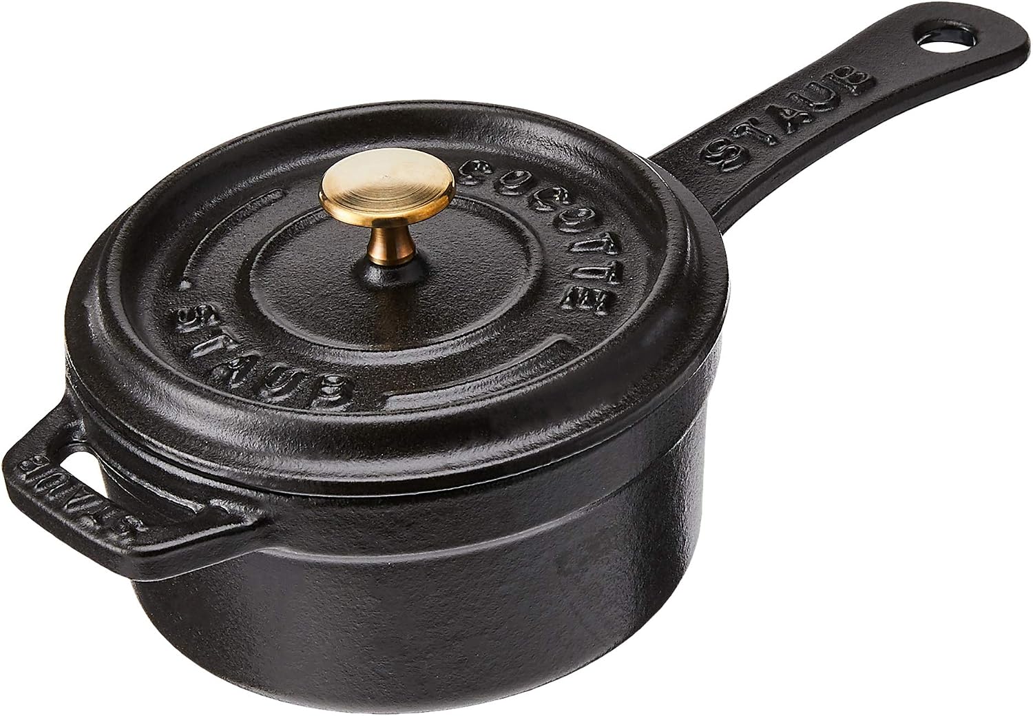 Staub Cast Iron 0.25-qt Mini Saucepan – Matte Black, Made in France