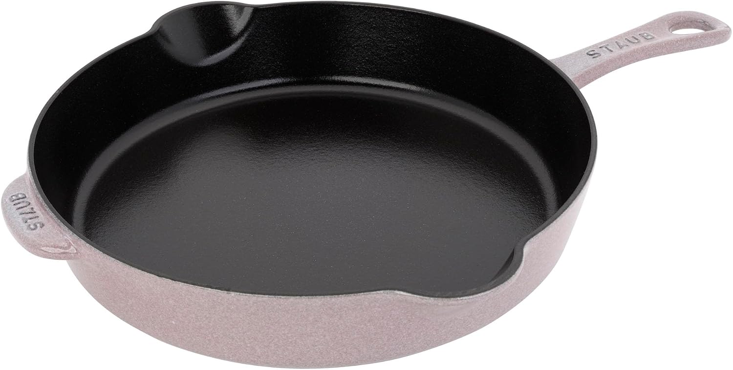 STAUB Cast Iron 11-inch Traditional Deep Skillet – Lilac