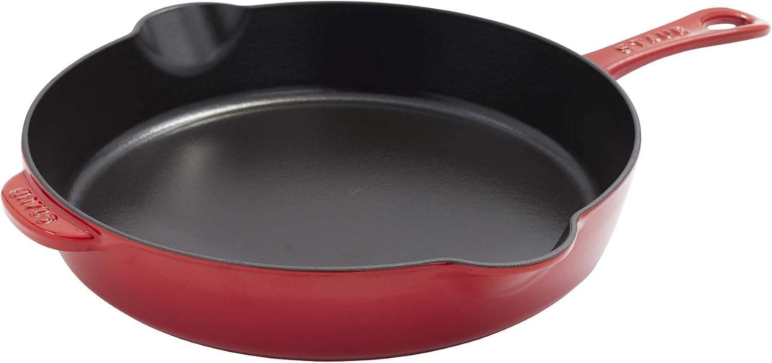 Staub Cast Iron 11-inch Traditional Skillet – Cherry, Made in France