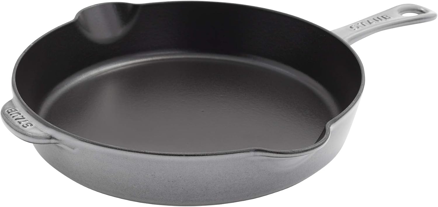 Staub Cast Iron 11-inch Traditional Skillet – Graphite Grey, Made in France