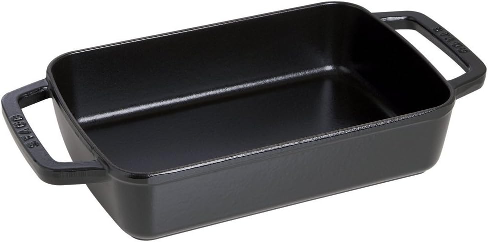 Staub Cast Iron 15-inch x 10-inch Roasting Pan – Matte Black, Made in France