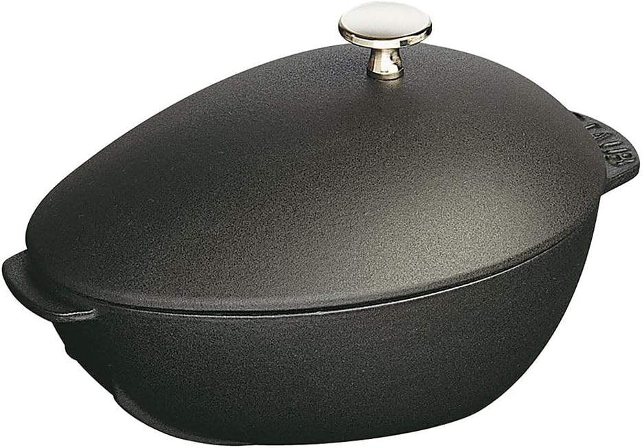 Staub Cast Iron 2-qt Mussel Pot – Matte Black, Made in France
