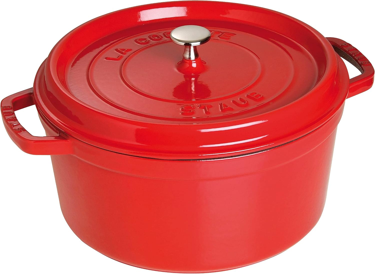 Staub Cast Iron 7-qt Round Cocotte – Cherry, Made in France