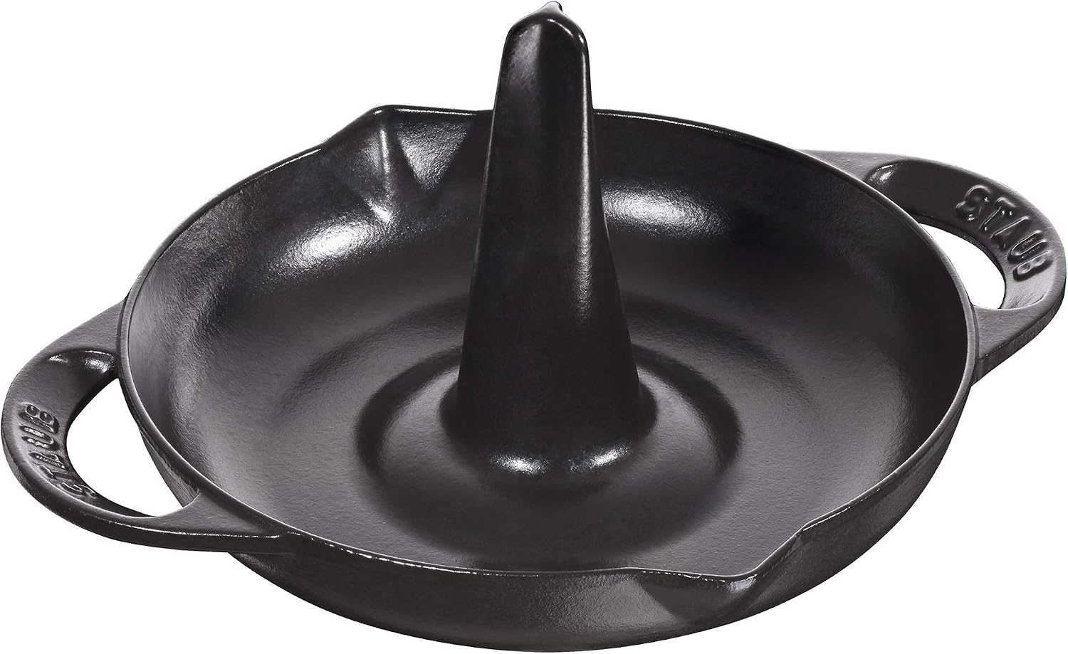 Staub Cast Iron 9.5-inch Vertical Chicken Roaster – Matte Black, Made in France