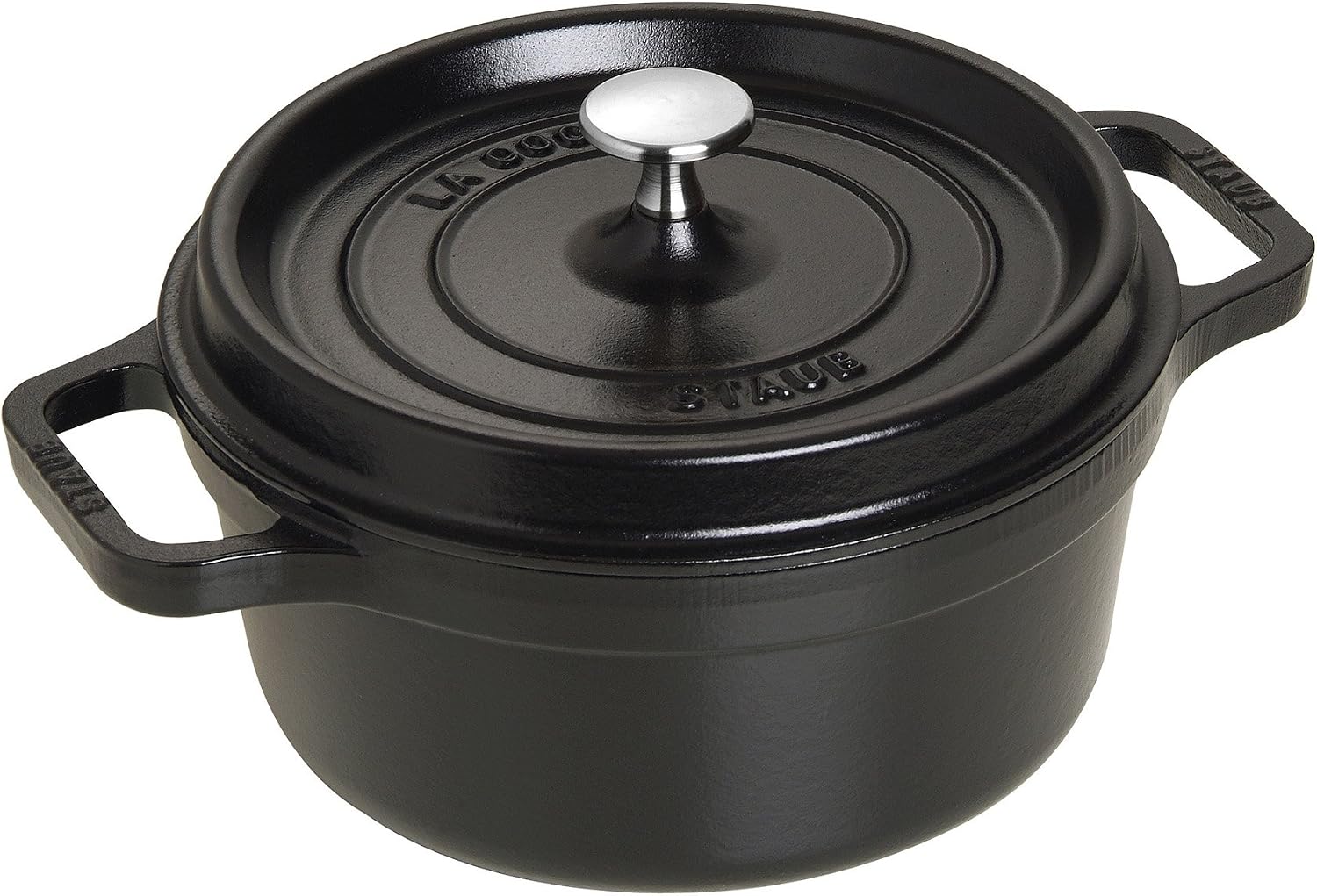 STAUB Cast Iron Round Cocotte, Dutch Oven, 2.75-quart, serves 2-3, Made in France, Matte Black