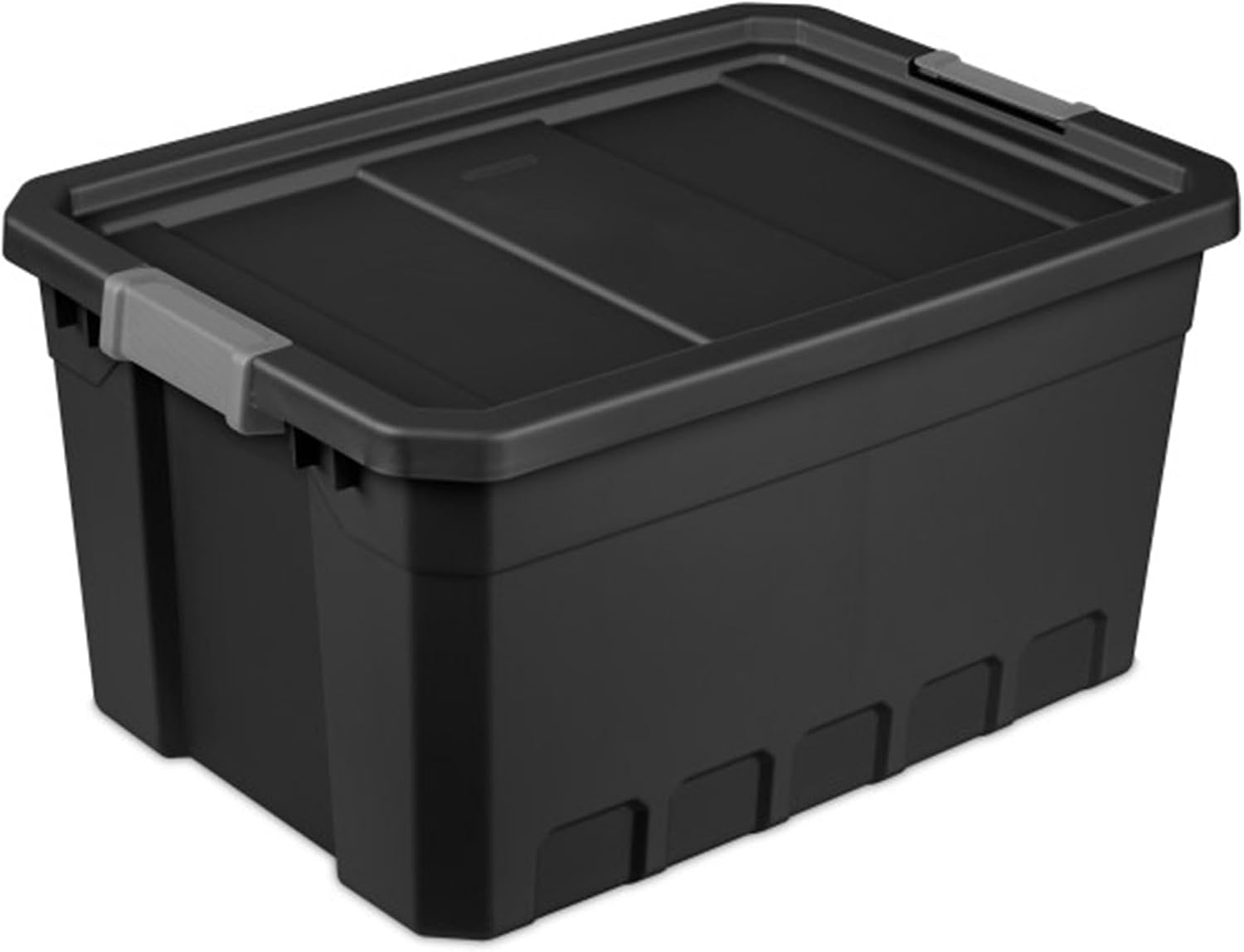 Sterilite 18-Pack Plastic Storage Bins with Lids, Stackable Containers, 19 Gallon, Black