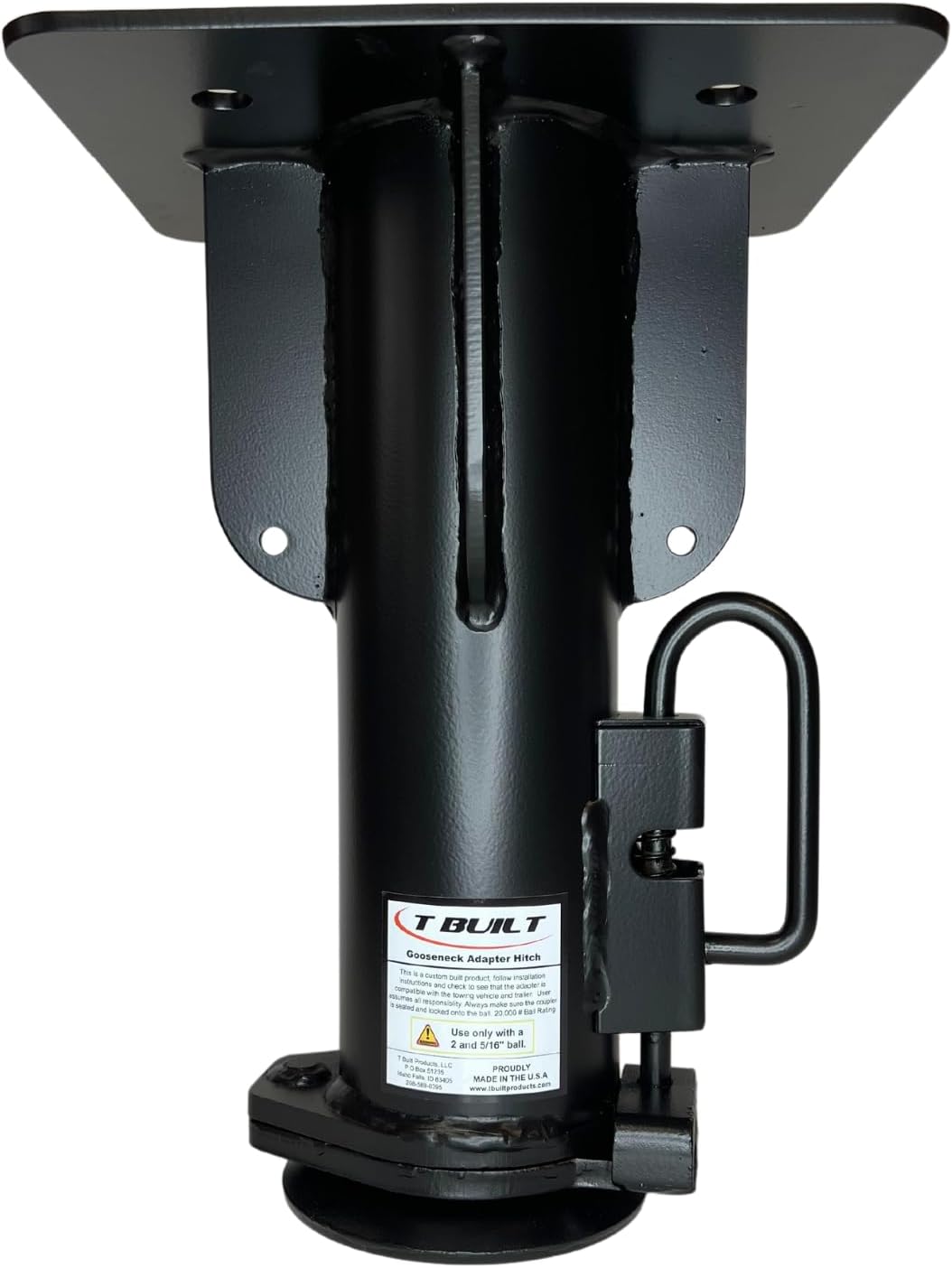 T-Built 5th Wheel to Gooseneck Adapter 15″, Made in USA, Fifth Wheel to Gooseneck Adapter for RV Camper Trailer, 20.000 Pound Rating