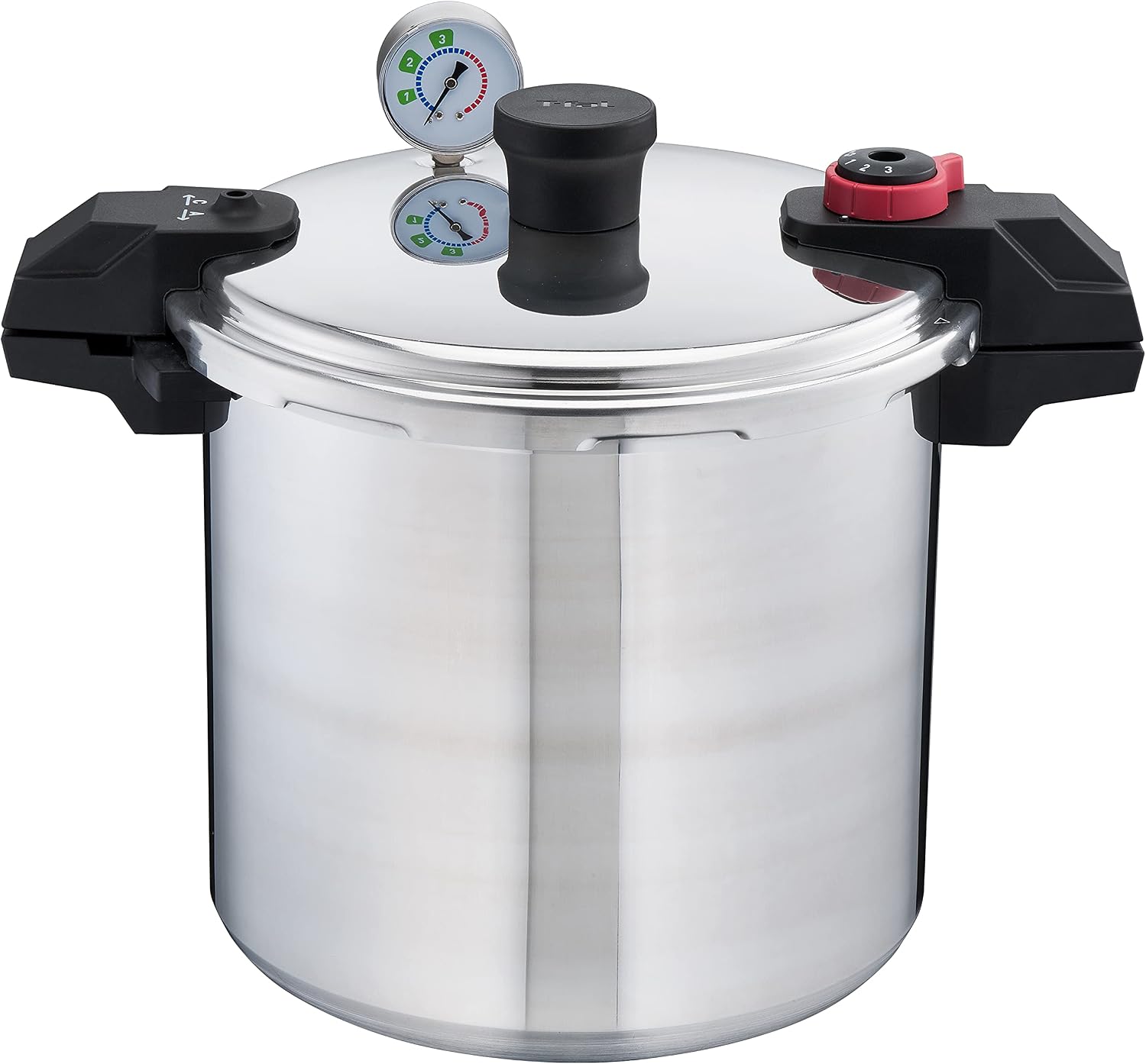 T-fal Pressure Cooker Stainless Steel Pressure Canner 22 Quart Induction 3 PSI Settings, Cookware, Pots and Pans Silver