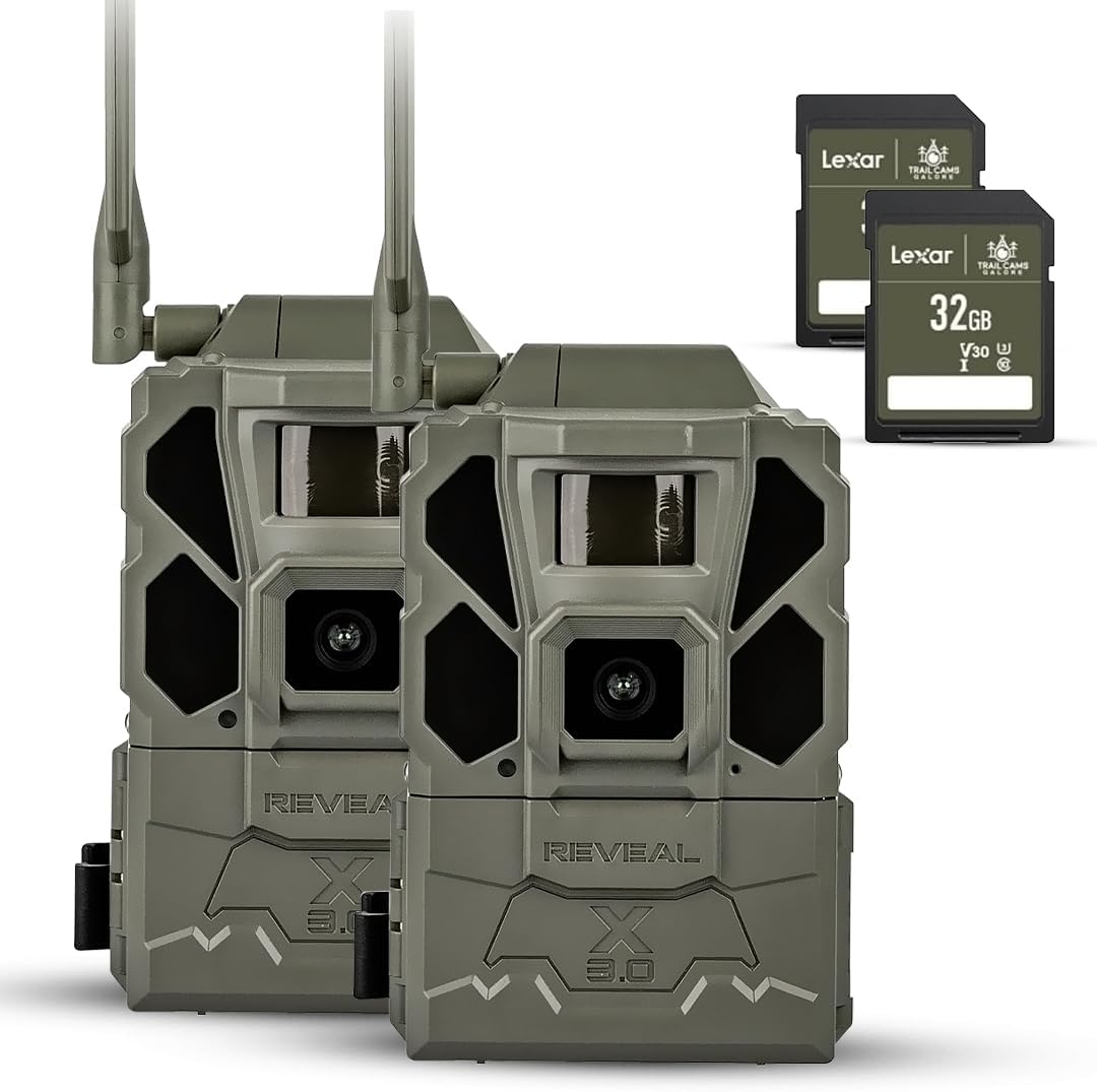 Tactacam REVEAL X Gen 3.0 Cellular Trail Camera – 32GB SD Card (2 PK)