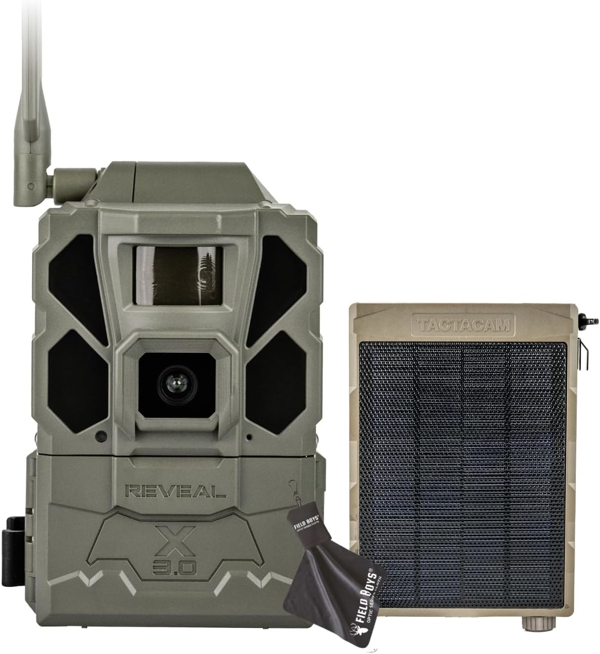 TACTACAM Reveal X Gen 3.0 Cellular Trail Camera – Best Battery Life, Low-Glow IR Flash, Fast Trigger Speed + Reveal Solar Panel