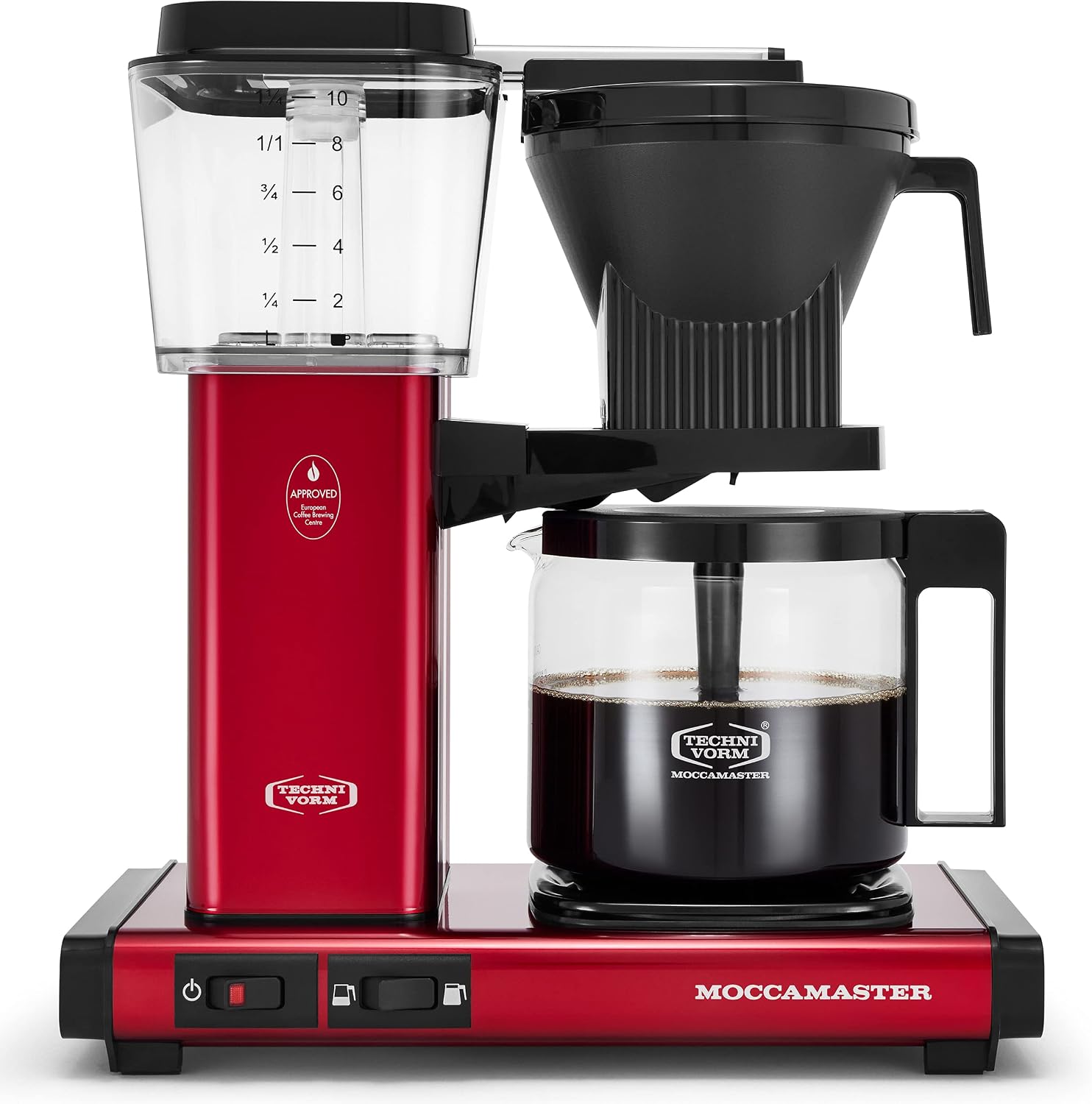 Technivorm Moccamaster 53944 KBGV Select 10-Cup Coffee Maker, Candy Apple Red, 40 ounce, 1.25l
