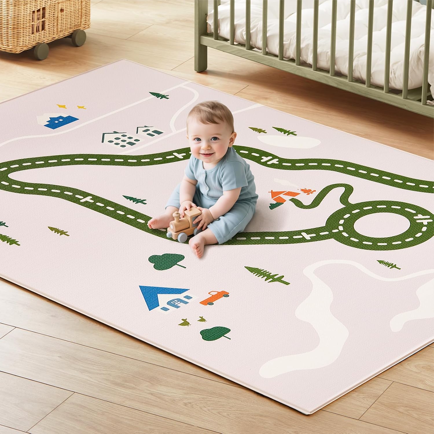Tiny Land Double-Sided Baby Playmat Forest Track Wonder