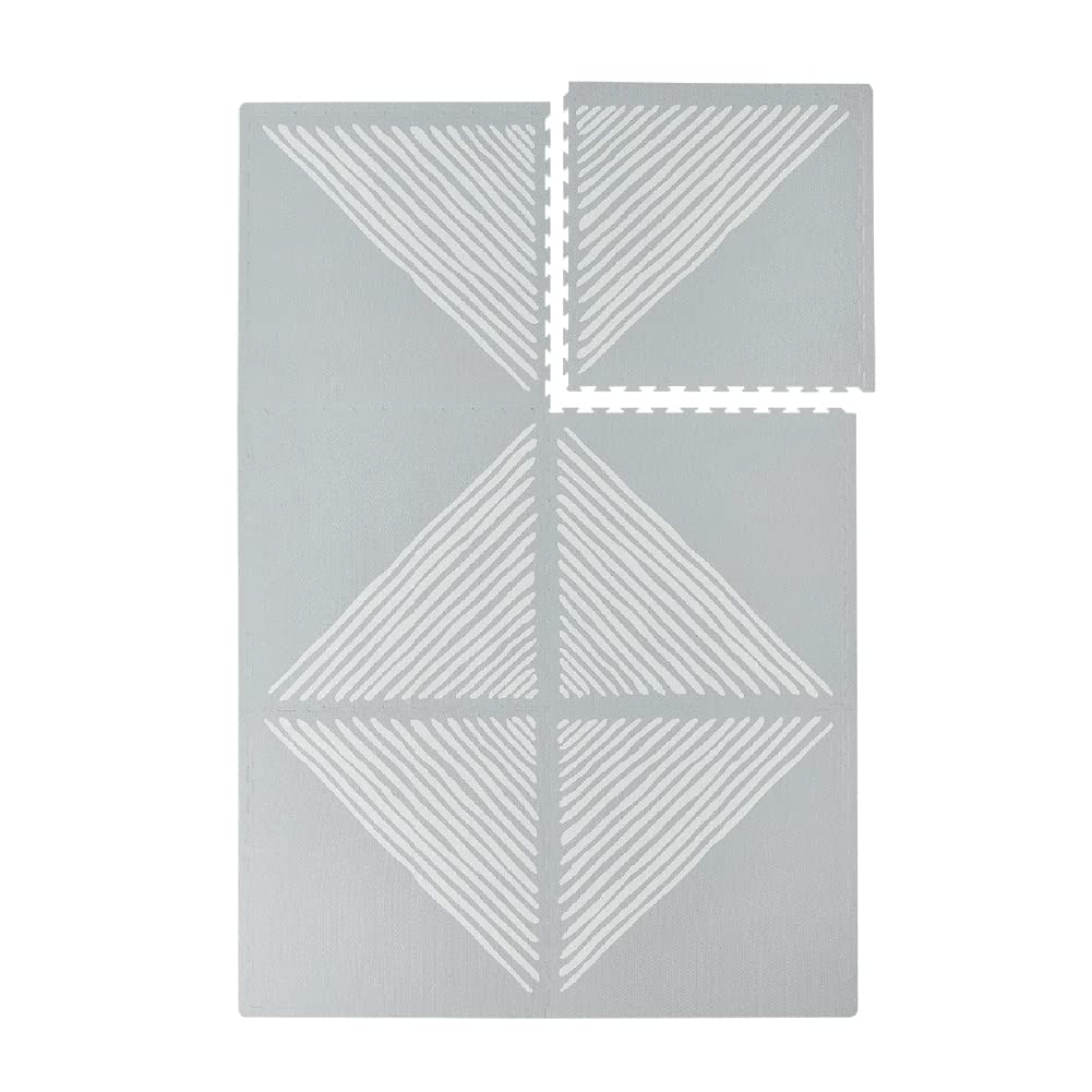 Toddlekind Printed Foam Puzzle Playmat – Sandy Lines – Stone