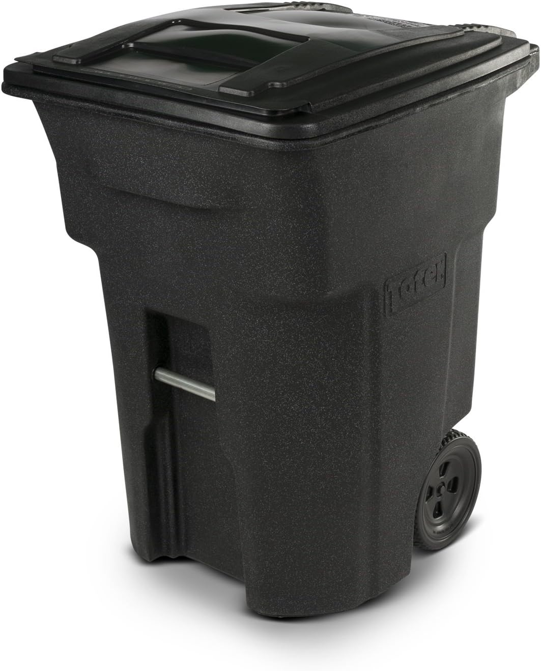 Toter 25596-R1209 96 Gallon Blackstone Trash Can with Wheels and Attached Lid