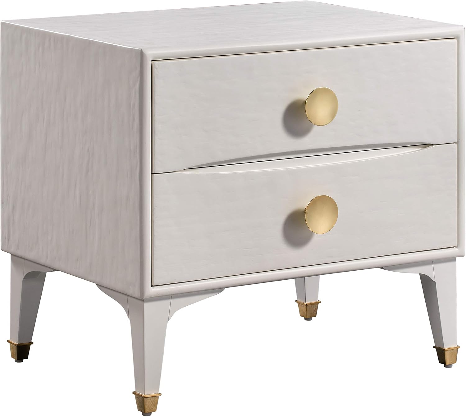 TOV Furniture Divine Modern 2 Drawer Nightstand, 25″ White