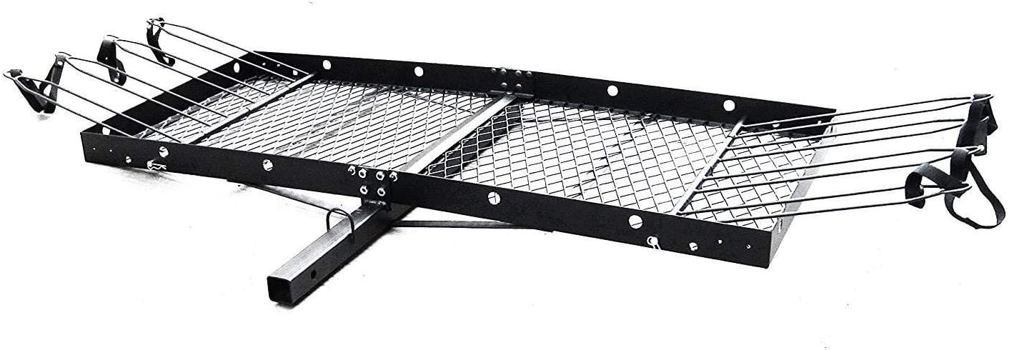 Tow Tuff 62 Inch Steel Cargo Carrier and Bike Rack, Fits All 2 Inch Receivers