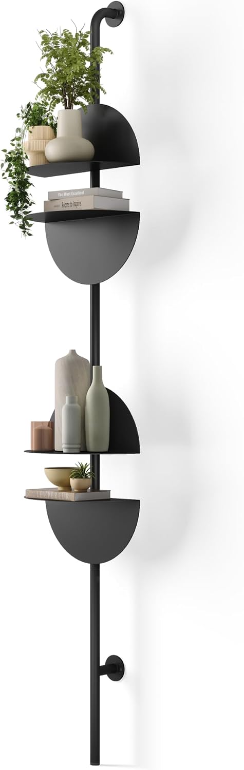 Umbra Solis Adjustable Shelves 4pc, Black