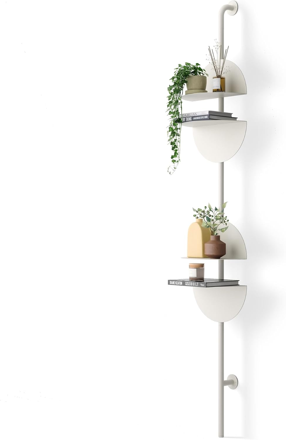 Umbra Solis Metal Display Shelf with 4 Adjustable Shelves, Sand