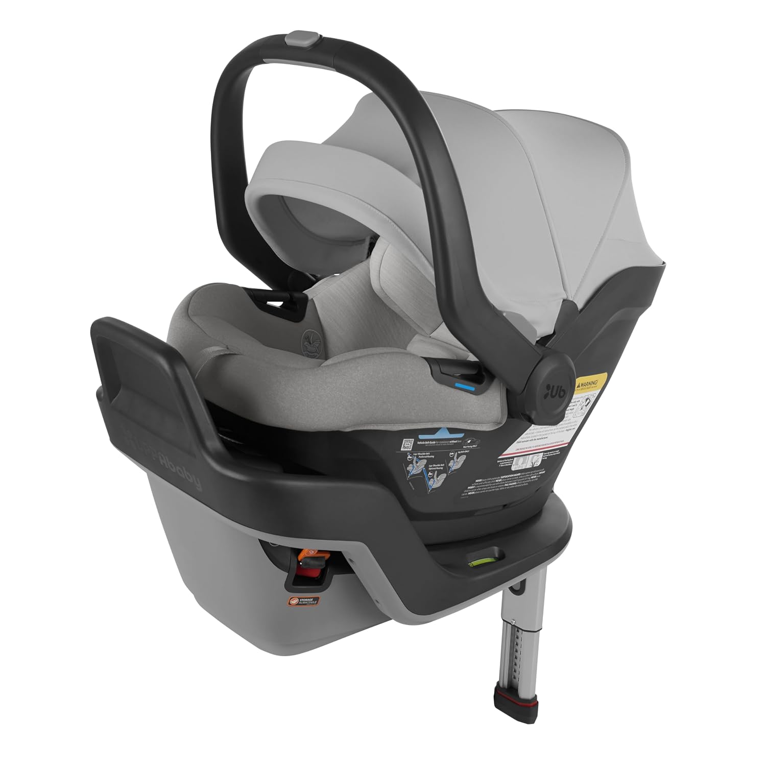 UPPAbaby Mesa Max Infant Car Seat/Base with Load Leg and Robust Infant Insert Included (White+Grey Chenille)