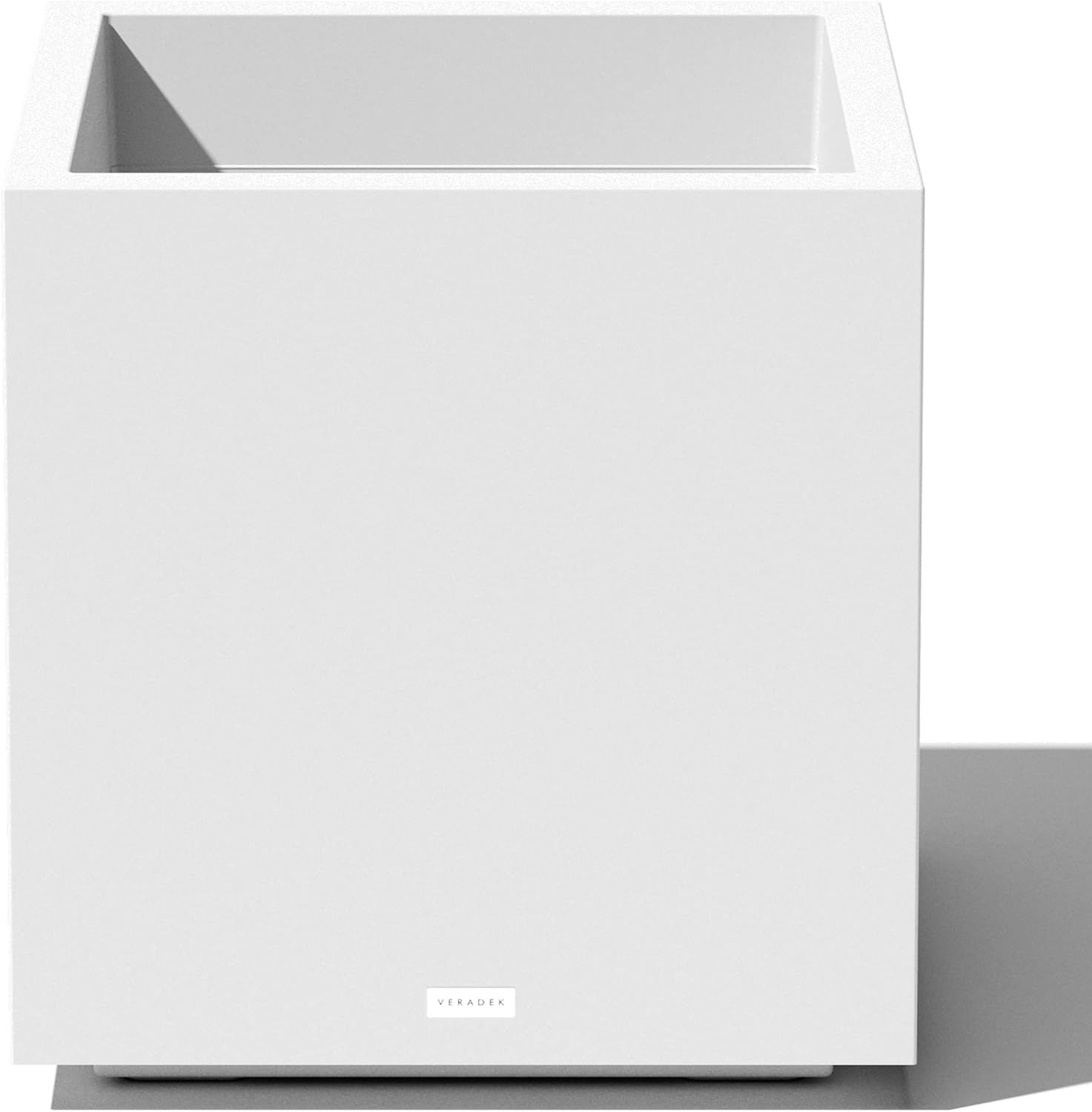 Veradek Block Series Cube Plastic Planter – Large Square Planter for Indoor or Outdoor Patio/Garden