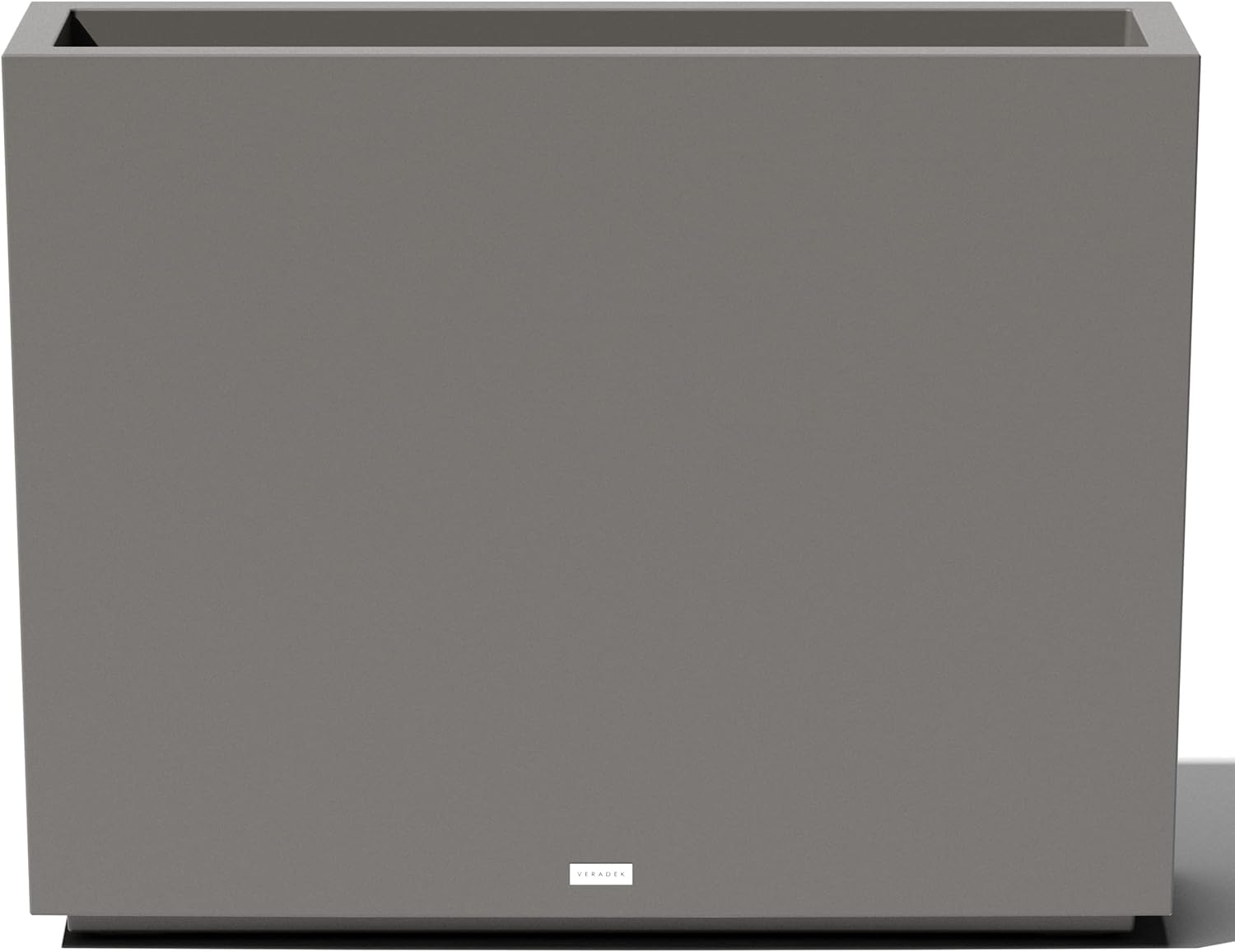 Veradek Block Series Span Plastic Planter – Tall Rectangular Planter for Indoor or Outdoor Patio/Porch, Gray, 30″ in Height, 10″ in Width, 38″ in Length