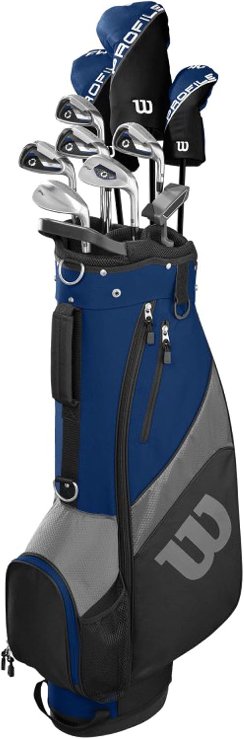 WILSON Men’s Profile SGI Complete Golf Club Package Set – Men’s and Senior – Senior, Right Hand, Blue/Grey