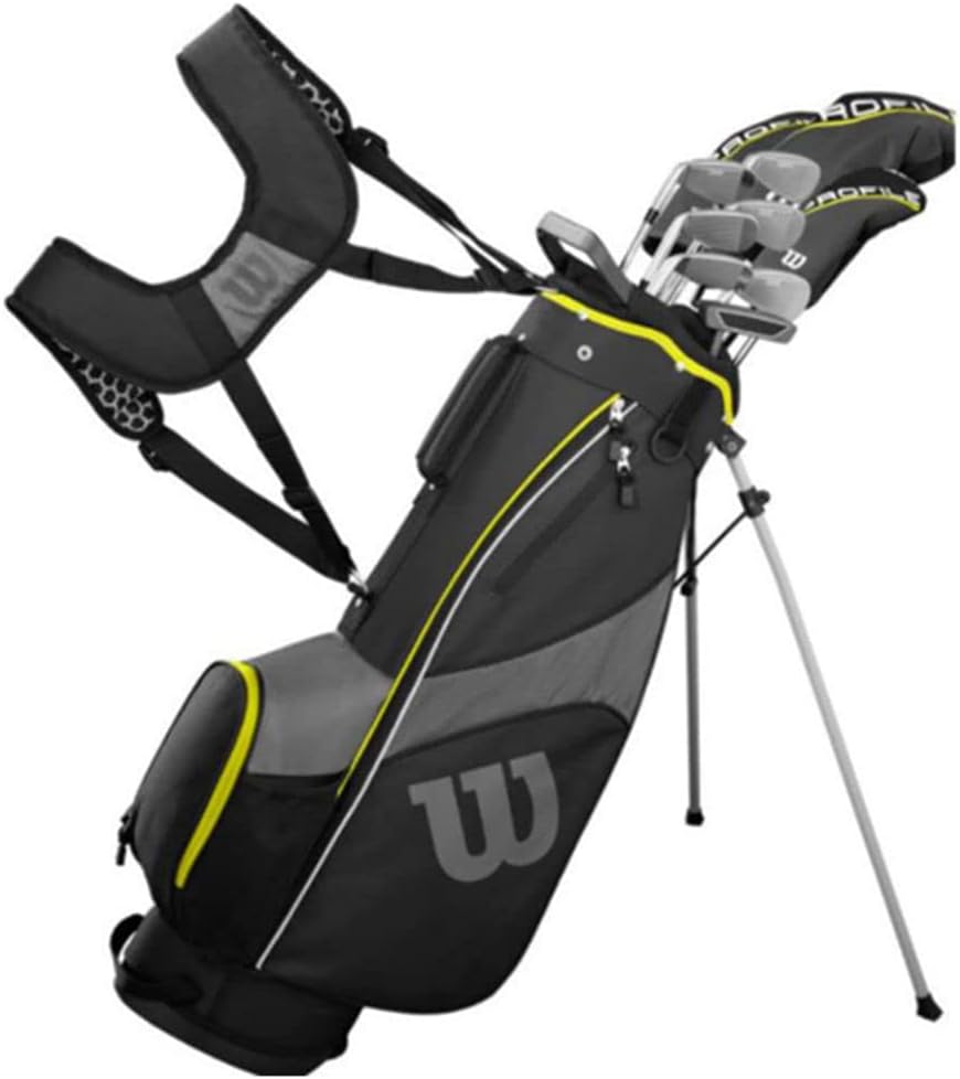 WILSON Men’s Profile SGI Complete Golf Club Package Set – Men’s and Senior – Teen, Right Hand, Yellow/Grey/Black