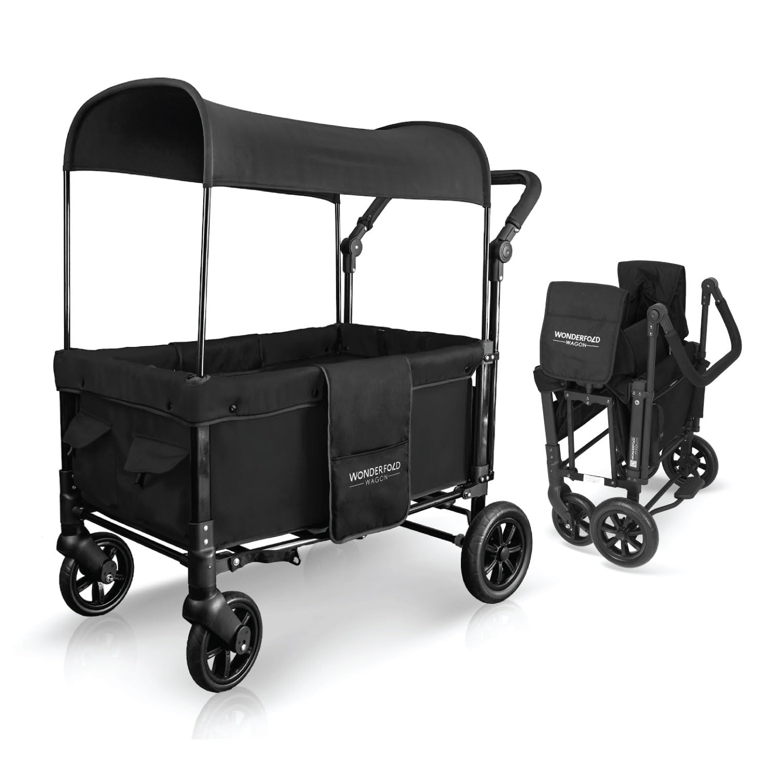 WONDERFOLD W1 Original Stroller Wagon (2 Seater) – Jet Black