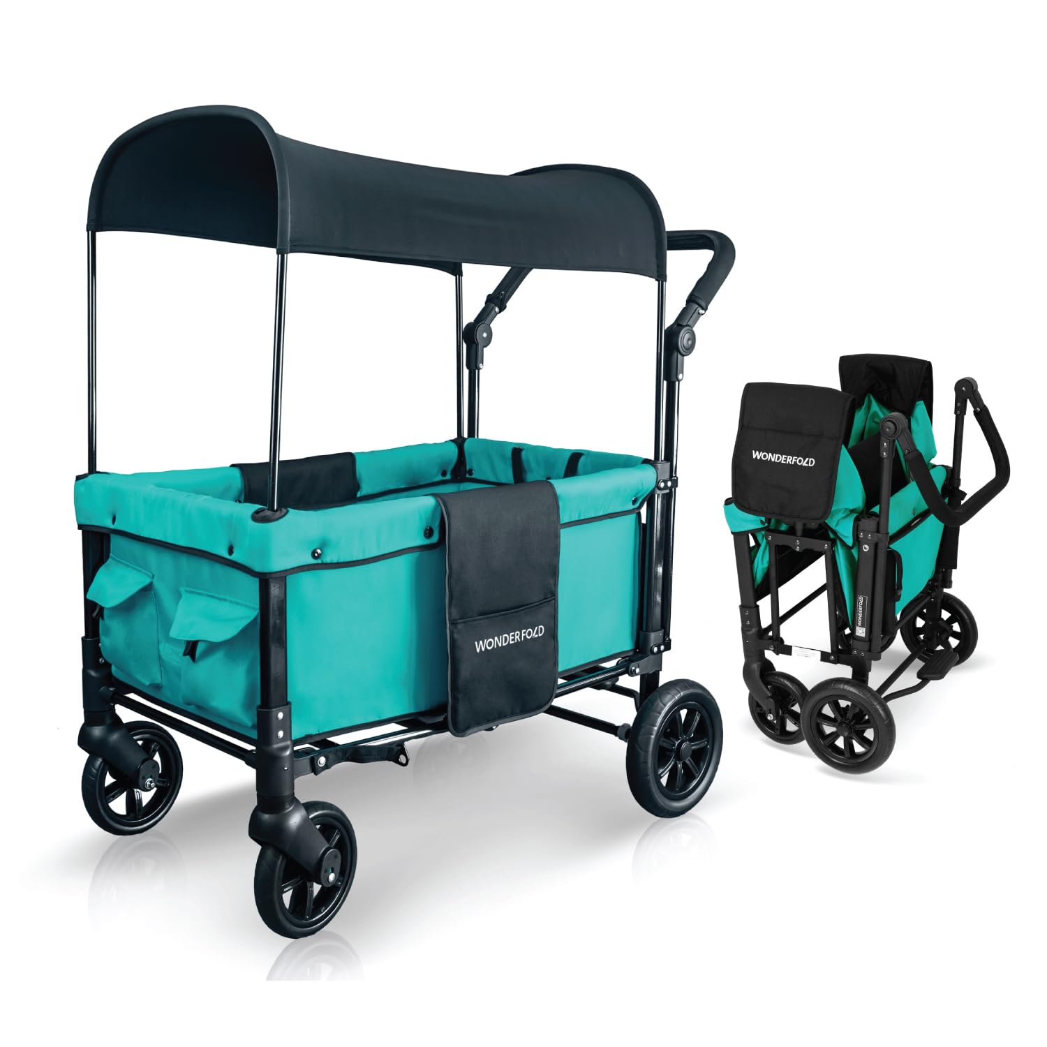 WONDERFOLD W1 Original Stroller Wagon (2 Seater) – Teal Green