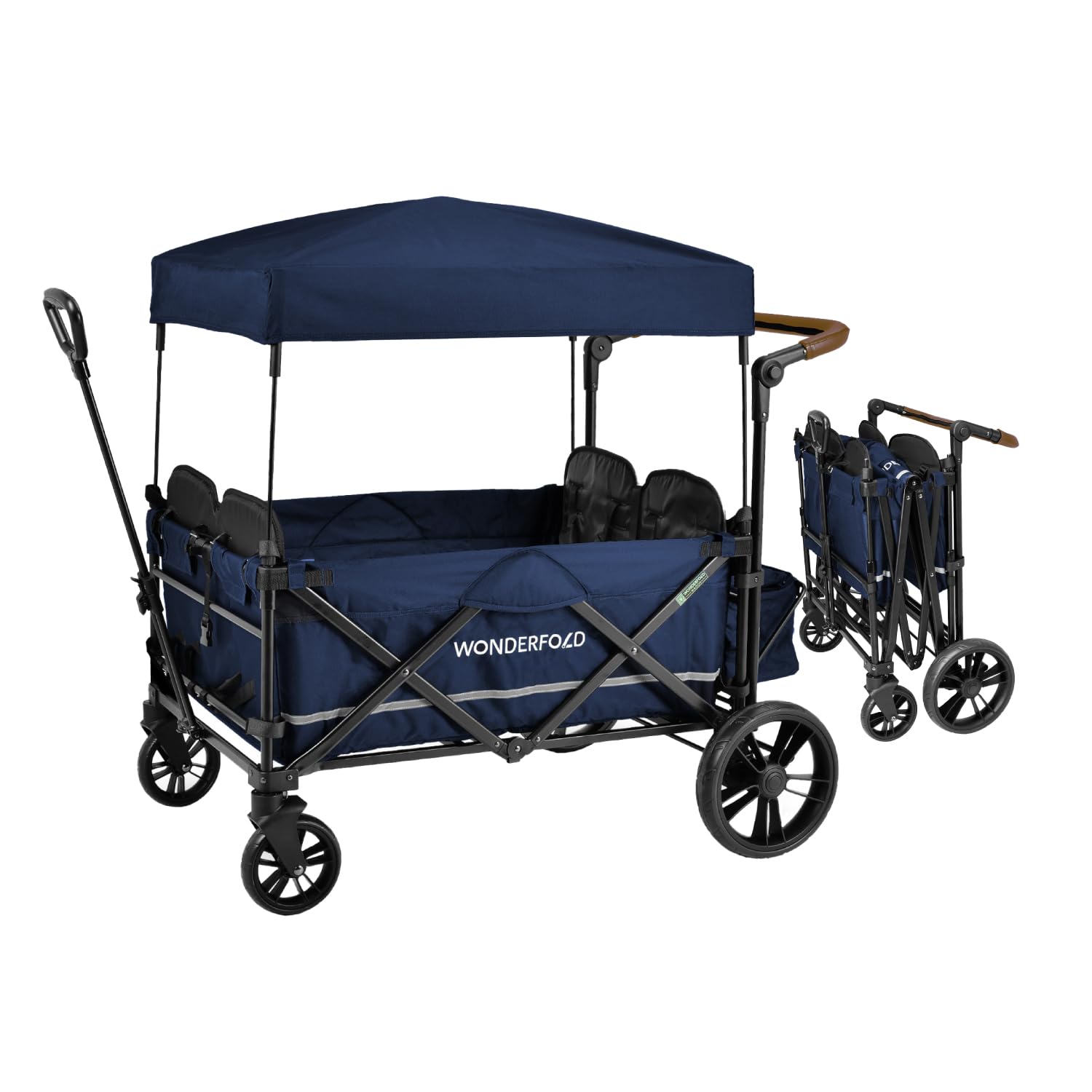 WONDERFOLD X4 Push & Pull Stroller Wagon (4 Seater) – Navy