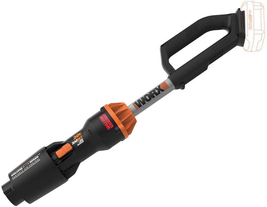 WORX Nitro WG543.9 20V Cordless Leaf Blower, Electric Blower with 410CFM & 130MPH, Blowers for Lawn Care with 2.3 Lbs, Battery & Charger Not Included