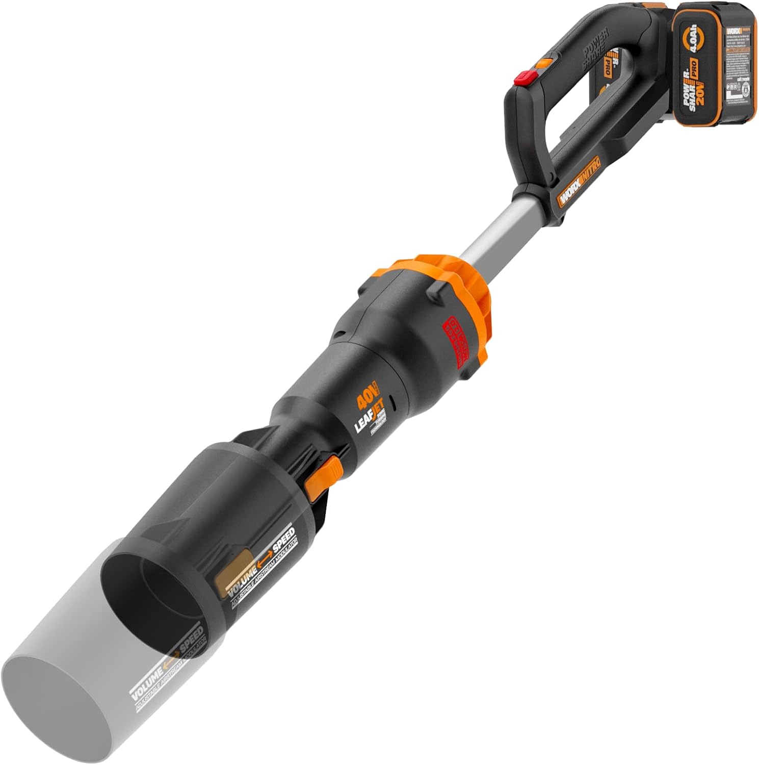 WORX Nitro WG585 40V 620 CFM 165 MPH Brushless LeafJet Leaf Blower
