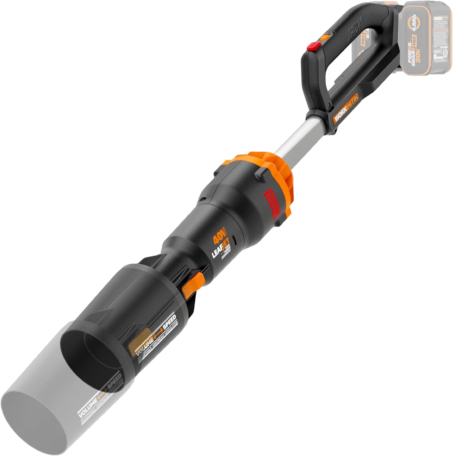 WORX Nitro WG585.9 40V 620 CFM 165 MPH Brushless LeafJet Leaf Blower – Tool Only