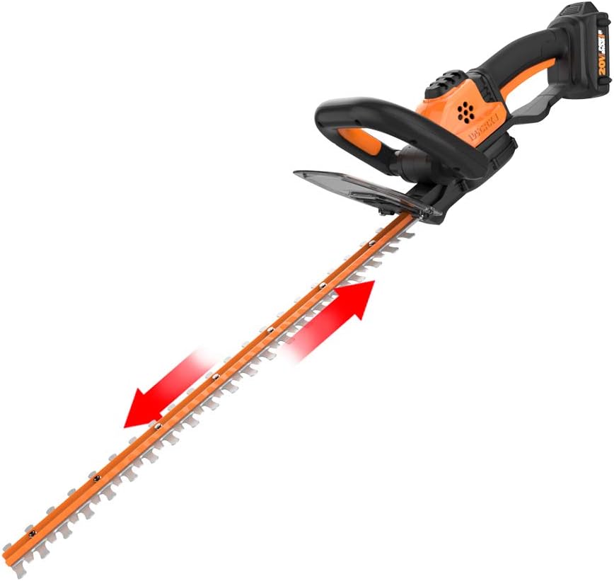 WORX WG261 20V Power Share 22″ Cordless Hedge Trimmer (Battery & Charger Included)
