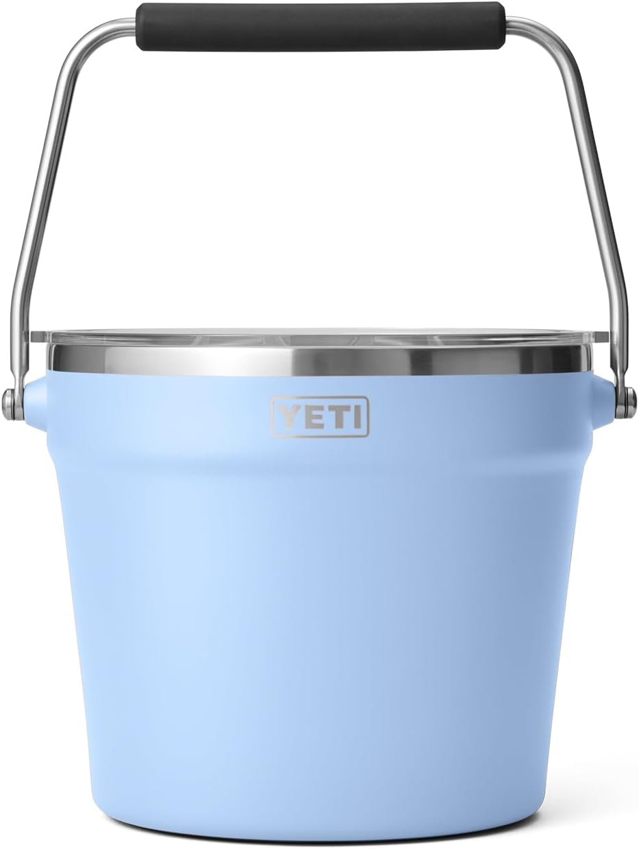 YETI Beverage/Ice Bucket, Holds 6 Longnecks or 3 Bottles of Wine – Big Sky Blue