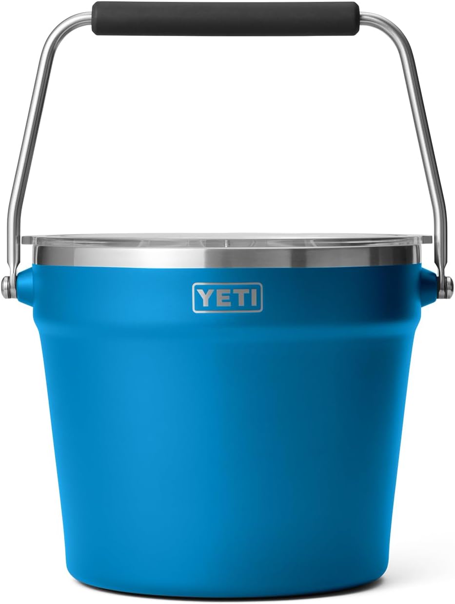 YETI Beverage/Ice Bucket, Holds 6 Longnecks or 3 Bottles of Wine – Big Wave Blue
