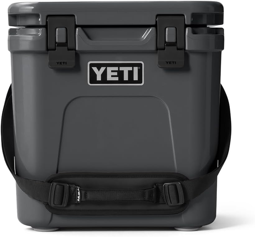 YETI Roadie 24 2.0 Hard Cooler with DoubleDuty Shoulder Strap and Drain Plug – Charcoal