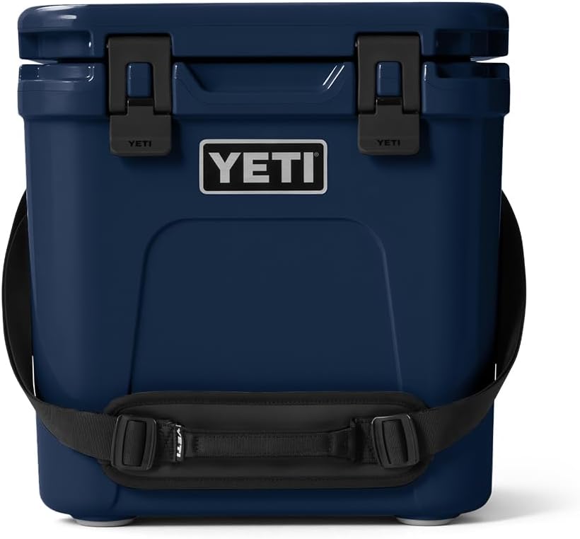 YETI Roadie 24 2.0 Hard Cooler with DoubleDuty Shoulder Strap and Drain Plug – Navy