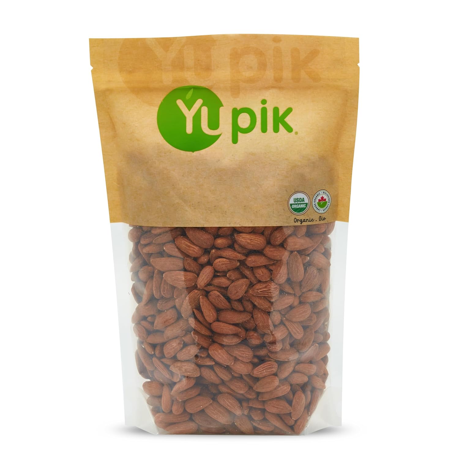 Yupik Organic Raw European Almonds, 2.2 lb, Non-Gmo, Vegan, Gluten-Free, Low In Carb, Pack of 1