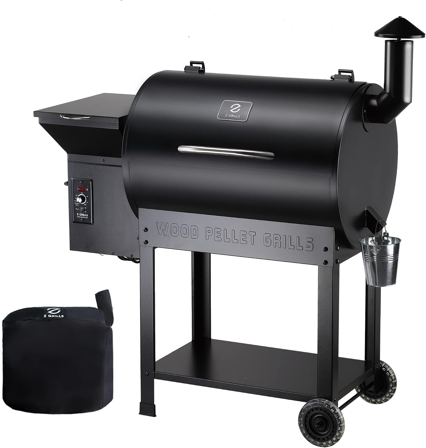 Z GRILLS Pellet Smoker Grill with PID Control, Rain Cover, 700 sq. in Cooking Area for Outdoor BBQ, ZPG-7002BPro