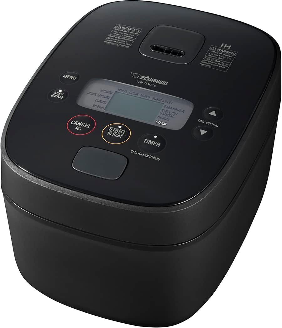 Zojirushi NW-QAC10 5.5-Cup Capacity Flat-Top Induction Cooker and Warmer (Black)