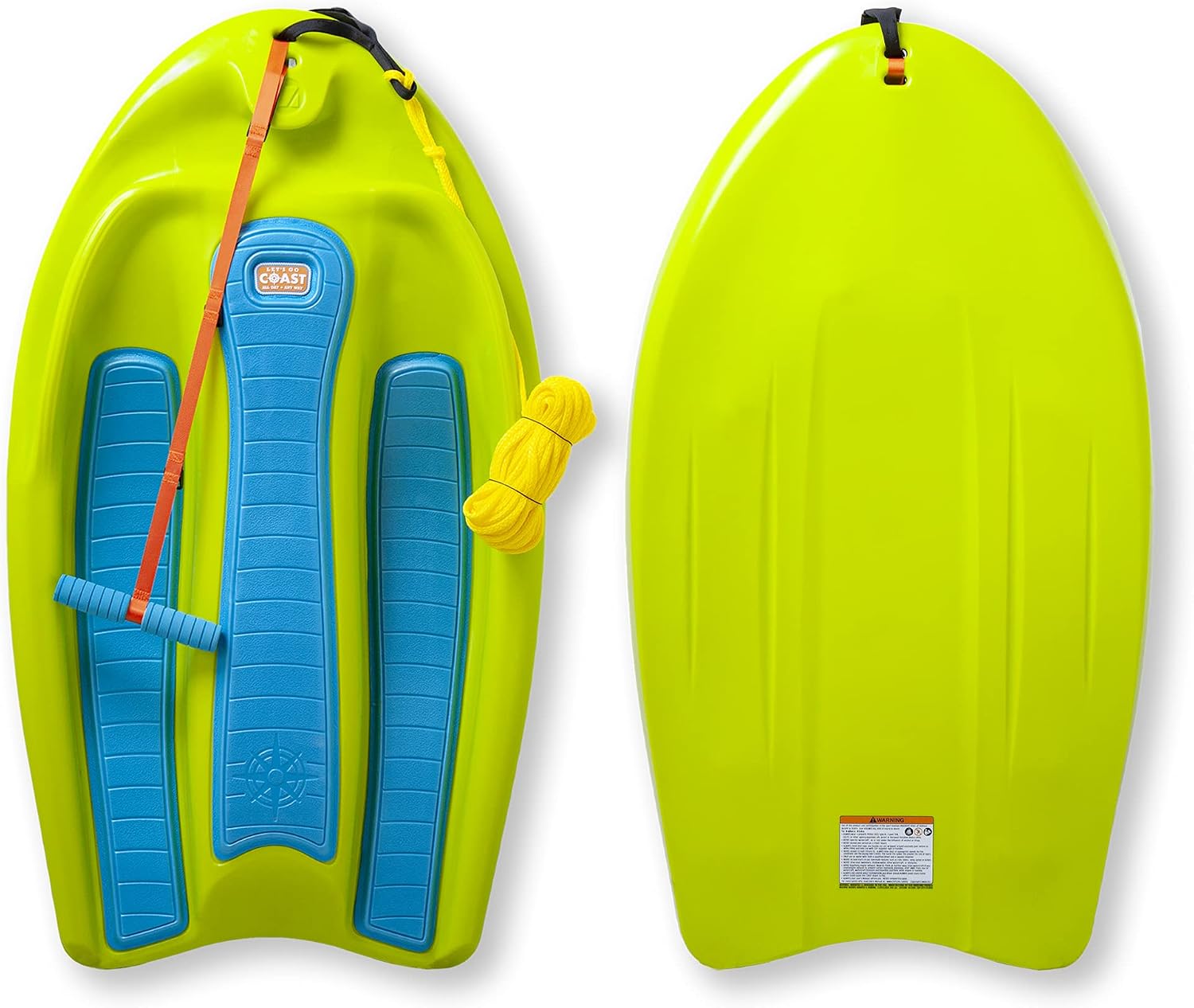 ZUP Coast Board All-in-One Kid’s Wakeboard, Trainer Board, Kneeboard, and Water Skis with Rope Handle, Ideal – Yellow