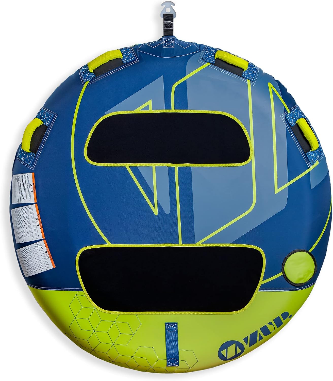 ZUP RDX River Lake Water Tube with 2 Soft EVA Deck Pads, 1-2 Rider Float, 60″ Towable Tube