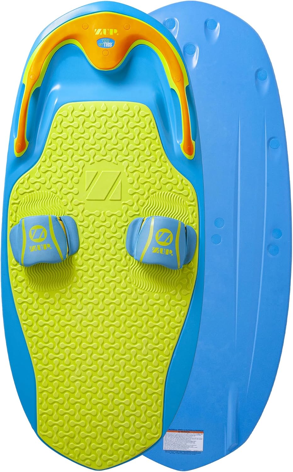 ZUP You Got This All-in-One Board for Kneeboarding, Wakeboarding, Wakeskating, and Wakesurfing, Versatile Design, Blue