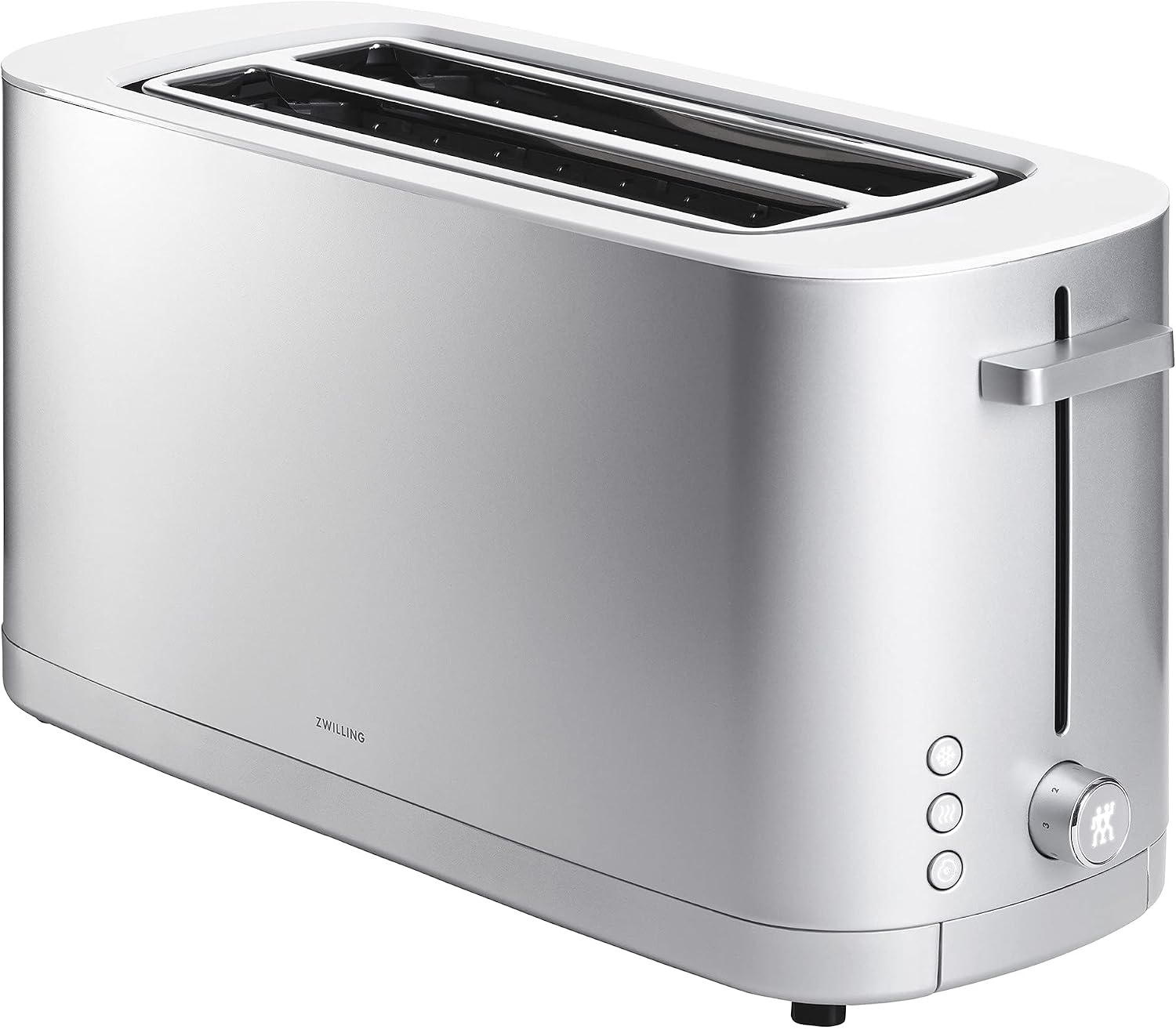 ZWILLING Enfinigy, 2-Slice Long Slot Toaster, Extra Wide 1.5″ Slot for Bagels and Toast, Silver
