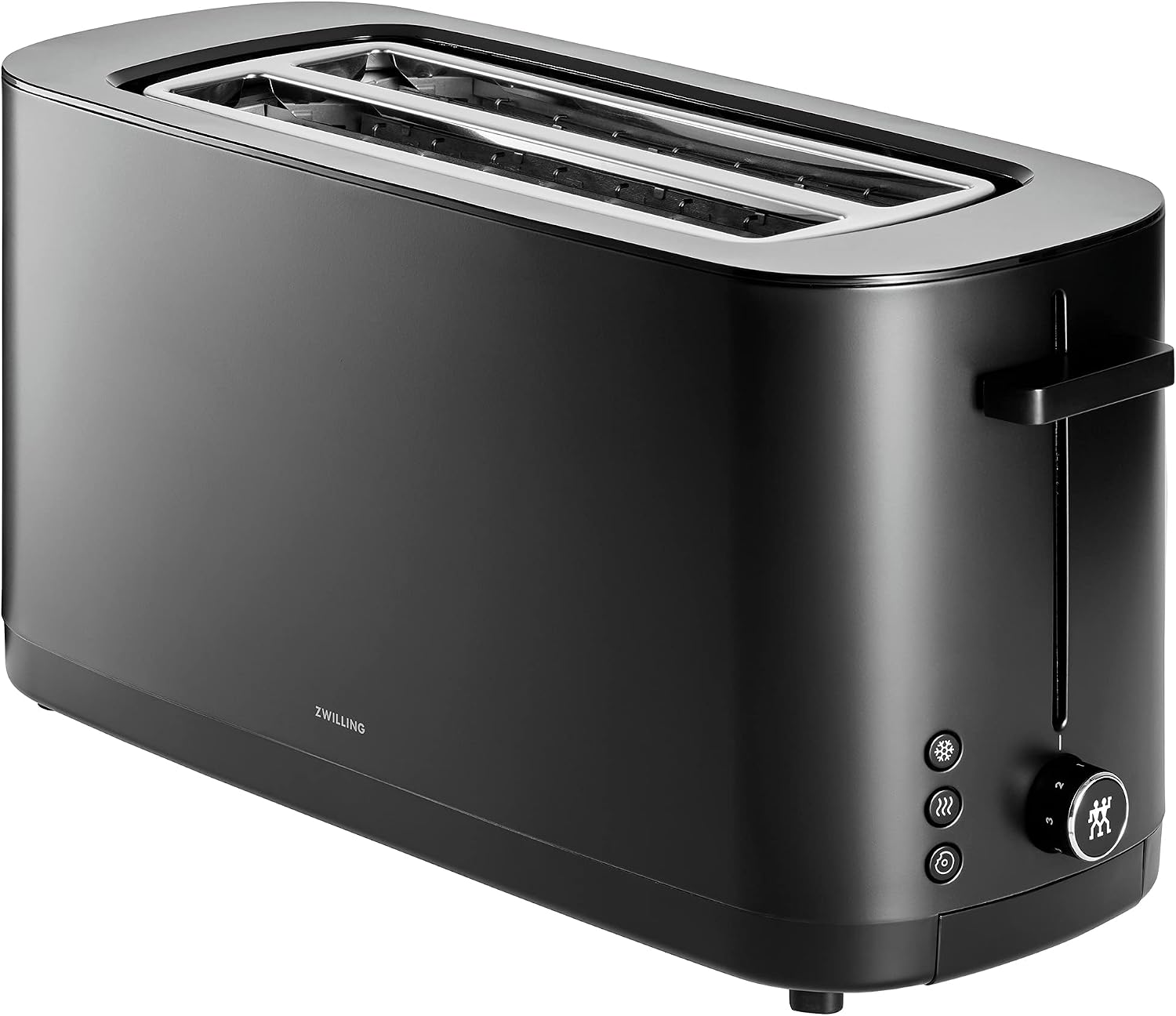 ZWILLING Enfinigy, 2-Slice Long Slot Toaster, Extra Wide 1.5″ Slots for Bagels and Toast, Black
